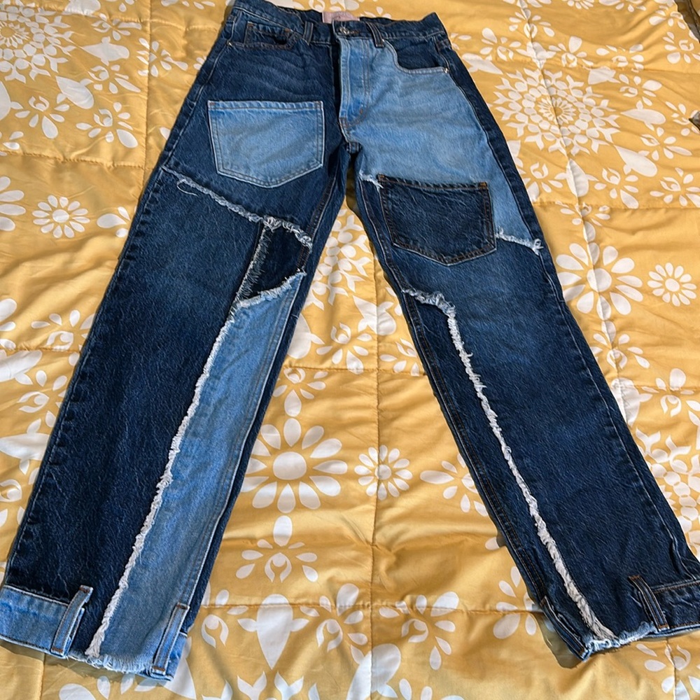 Patchwork Pocket Matchmaker Denim Revice Jeans. S… - image 1